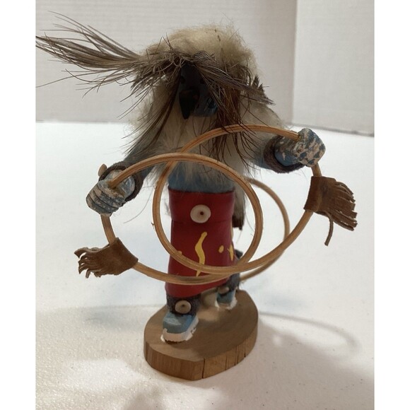 Vintage Hopi Hoop Dancer Kachina Doll Native American Art Signed F Charley - Picture 2 of 7